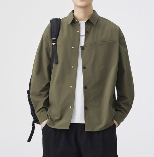 Z in D [ 男裝：設計款排扣襯衫外套 ] 3色 有尺寸 2510154 