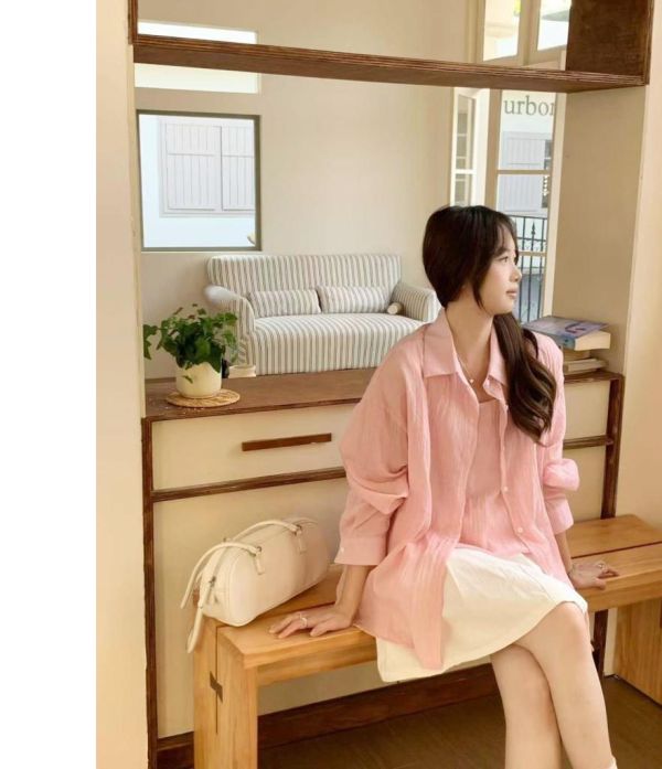 ZinD [ 輕盈棉紗春套裝：細肩背心＋襯衫外罩 ] 8色 2603052 shihslica ZinD,zind,ZD,zooindrawer,zoo in drawer,抽屜動物園,丹寧,牛仔外套,外套富翁,洋裝,韓國襪子,年終慶,雙11,雙12,黑五,週年慶,合購價,自訂款,shihslica,春裝,襯衫,套裝