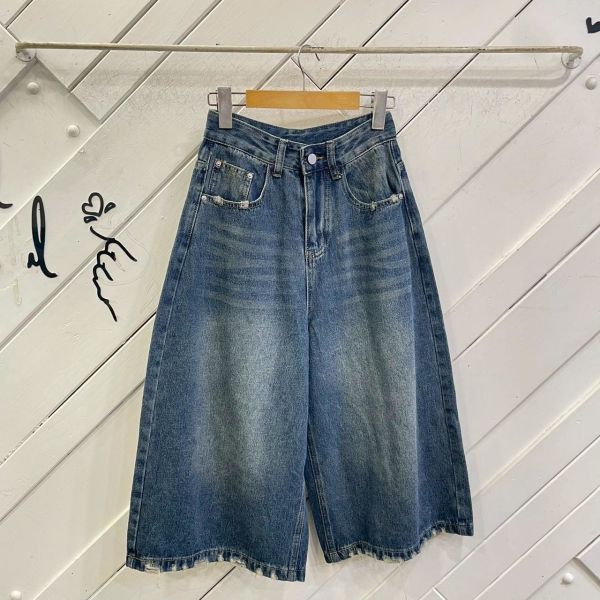 Z in D [ 刷色鬚邊寬闊過膝褲 ] 4 size 2509171 (shihslica) ZinD,zind,ZD,zooindrawer,zoo in drawer,抽屜動物園,丹寧,牛仔外套,外套富翁,洋裝