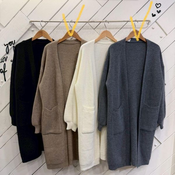ZinD [ SALE 智希穿著款：長版針織拋袖外套 ] 2色 2603251 ZinD,zind,ZD,zooindrawer,zoo in 抽屜,抽屜動物園,丹寧,裙子,裙子富翁,洋裝,韓國襪子,年終慶,雙11,雙12,黑五,永恆慶,合購價,自訂,春裝,Tshirt