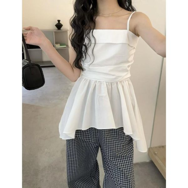 ZinD [ 細肩平口不規則裙襬背心 ] 3色 2603071 shihslica ZinD,zind,ZD,zooindrawer,zoo in 抽屜,抽屜動物園,丹寧,裙子,裙子富翁,洋裝,韓國襪子,年終慶,雙11,雙12,黑五,永恆慶,合購價,自訂,春裝