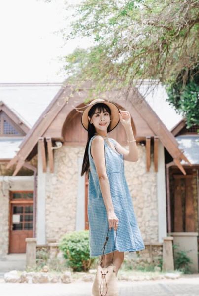 Z in D [ Mei穿著款：小香風緹花丹寧Ｕ領短洋裝 ] 2色 2505165 (shihslica) ZinD,zind,ZD,zooindrawer,zoo in drawer,抽屜動物園,丹寧,牛仔外套,外套富翁,洋裝