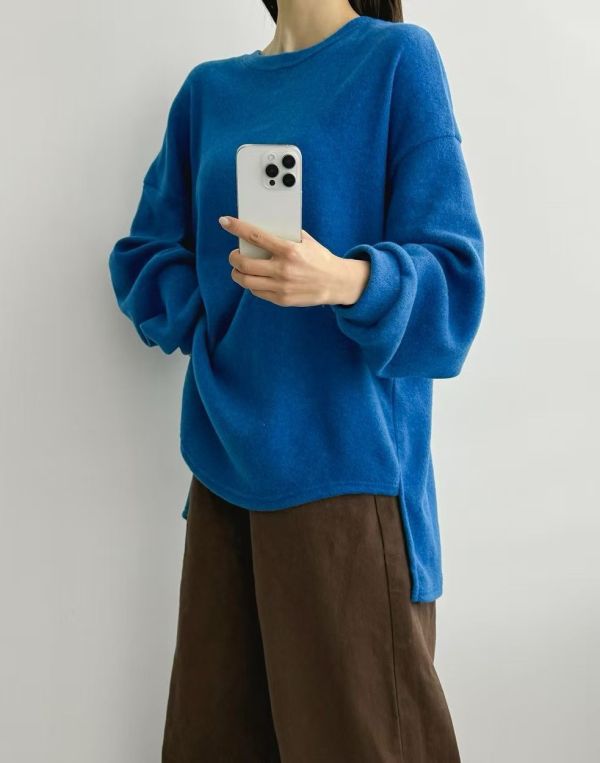 ZinD [ 圓弧襬Ｑ彈針織衫 ] 3色 2512242 ZinD,zind,ZD,zooindrawer,zoo in drawer,抽屜動物園,丹寧,牛仔外套,外套富翁,洋裝,韓國襪子,年終慶,雙11,雙12,黑五,週年慶,合購價,自訂款