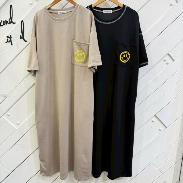 ZinD [ 微笑口袋超彈性連身洋裝T ] 2色 2603291 