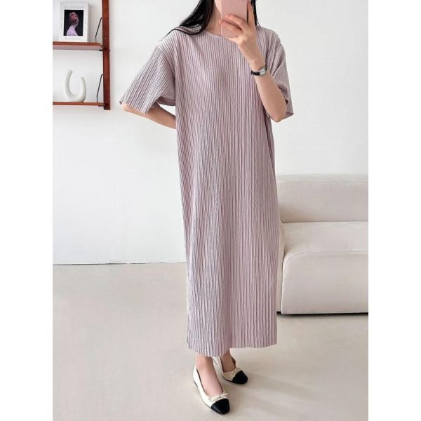 ZinD [ 彈性細折連身長版洋裝 ] 4色 2603054 shihslica ZinD,zind,ZD,zooindrawer,zoo in 抽屜,抽屜動物園,丹寧,裙子,裙子富翁,洋裝,韓國襪子,年終慶,雙11,雙12,黑五,永恆慶,合購價,自訂,春裝