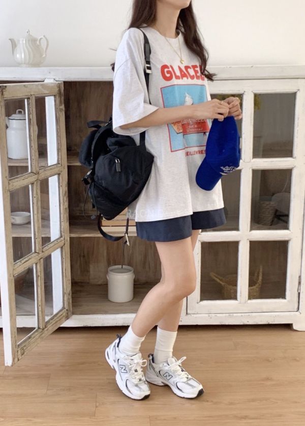 Z in D [ 美式復古冰淇淋圖樣棉Ｔ ] 4色 2507184 (shihslica) ZinD,zind,ZD,zooindrawer,zoo in drawer,抽屜動物園,丹寧,牛仔外套,外套富翁,洋裝