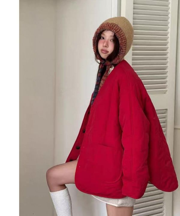 ZinD [ 毛毛花朵復古雙面暖外套 ] 2511215 shihslica ZinD,zind,ZD,zooindrawer,zoo in drawer,抽屜動物園,丹寧,牛仔外套,外套富翁,洋裝,韓國襪子