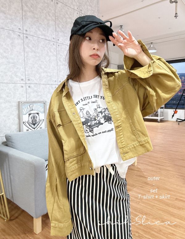 shihslica [ SALE 工裝風大口袋洗水丹寧外套 ] 5色 2404102 