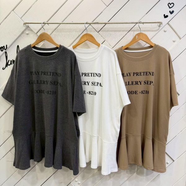 ZinD [ 前英文小裙襬口袋長版棉T ] 3色 2603022 shihslica 