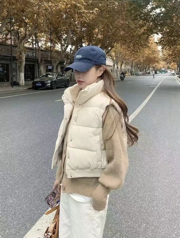 ZinD [ 燈芯絨排扣高領鋪棉暖背心 ] 3色 2511243 