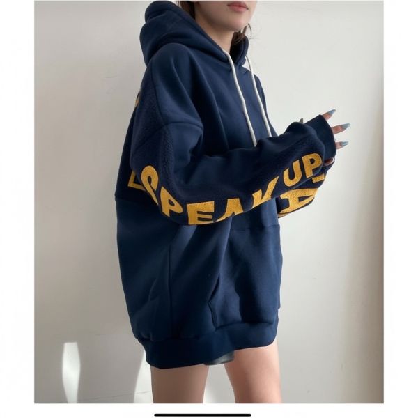 ZinD [ 大英文字母刷毛寬大帽Ｔ ] 2512022 shihslica 