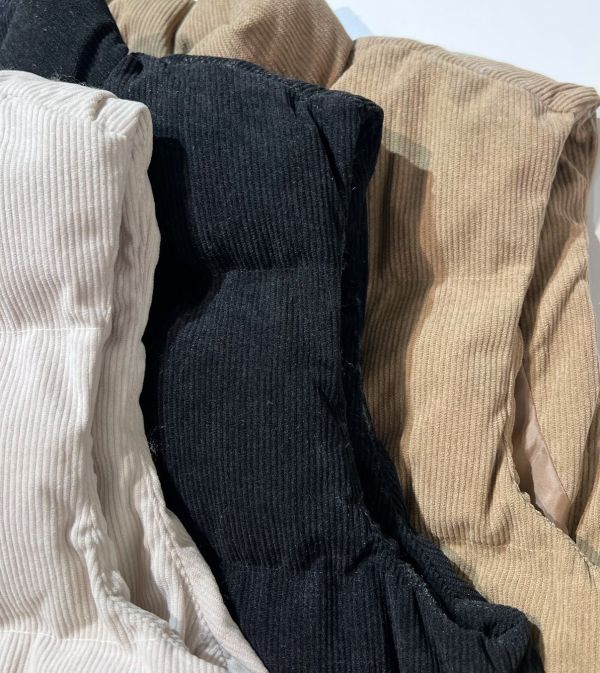 ZinD [ 燈芯絨排扣高領鋪棉暖背心 ] 3色 2512041 ZinD,zind,ZD,zooindrawer,zoo in drawer,抽屜動物園,丹寧,牛仔外套,外套富翁,洋裝,韓國襪子