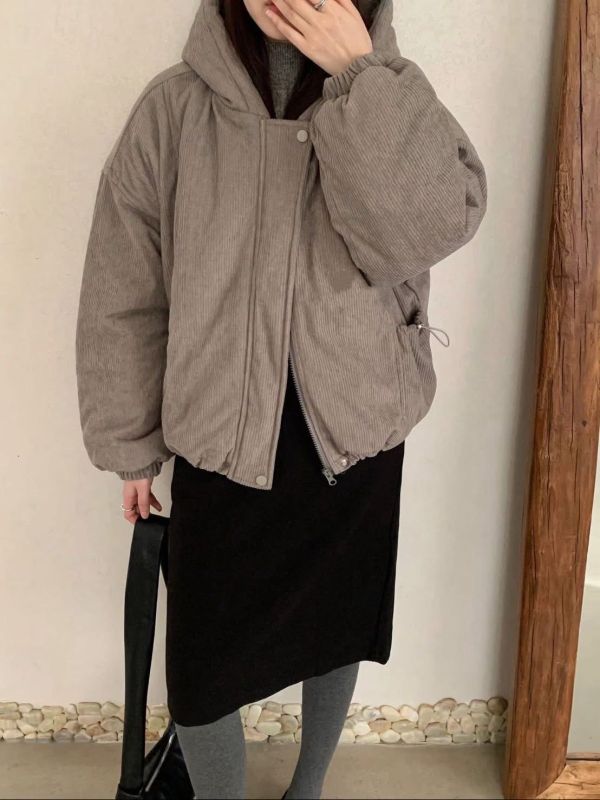 ZinD [ 細燈芯絨連帽暖外套 ] 5色 2512073 （shihslica) 