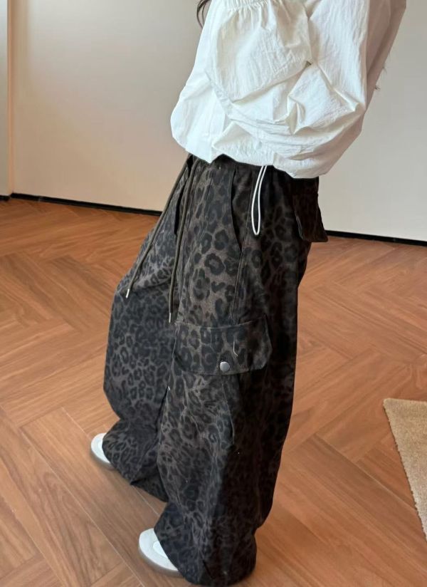 Z in D [ 豹紋大口袋工裝褲 ] 2色 2510155 