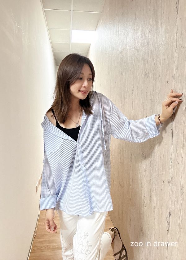 Z in D [ SALE 泡泡紗輕盈連帽薄衫外套 ] 2色 2506221 (shihslica) 