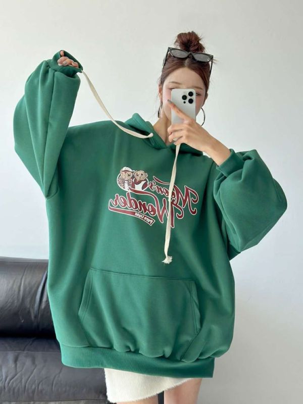 ZinD [ 美國熊熊文字休閒連帽Ｔ ] 3色 2511218 ZinD,zind,ZD,zooindrawer,zoo in drawer,抽屜動物園,丹寧,牛仔外套,外套富翁,洋裝,韓國襪子