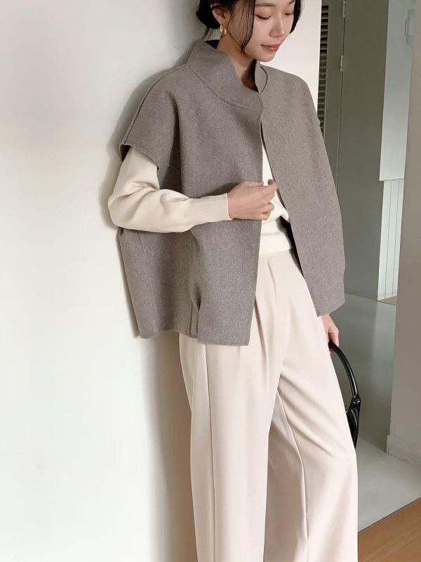 ZinD [ 磨毛立領設計款背心外套 ] 3色 2602121 shihslica ZinD,zind,ZD,zooindrawer,zoo in 抽屜,抽屜動物園,丹寧,裙子,裙子富翁,洋裝,韓國襪子,年終慶,雙11,雙12,黑五,永恆慶,合購價,自訂