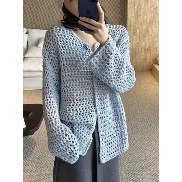 ZinD [ 鏤空針織排扣外搭衫 ] 3色 2603112 shihslica ZinD,zind,ZD,zooindrawer,zoo in drawer,抽屜動物園,丹寧,牛仔外套,外套富翁,洋裝,韓國襪子,年終慶,雙11,雙12,黑五,週年慶,合購價,自訂款,shihslica.春裝