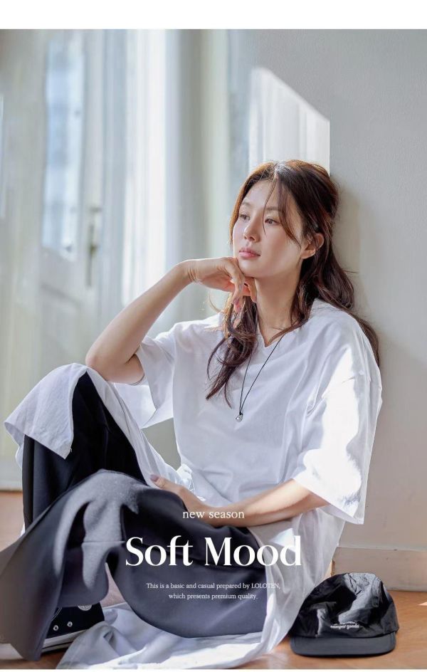 ZinD [ 經典單側開衩長版棉T ] 2色 2603153 shihslica 