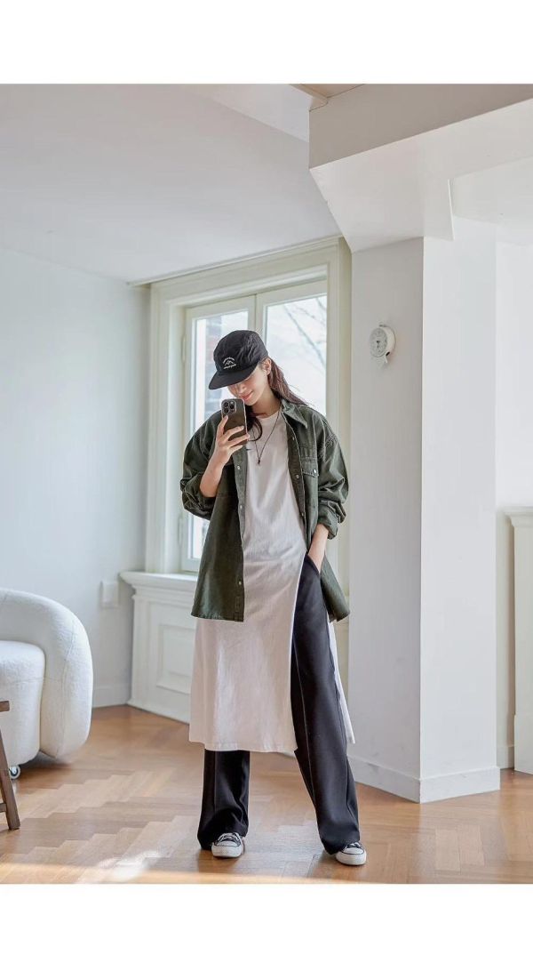 ZinD [ 經典單側開衩長版棉T ] 2色 2603153 shihslica 