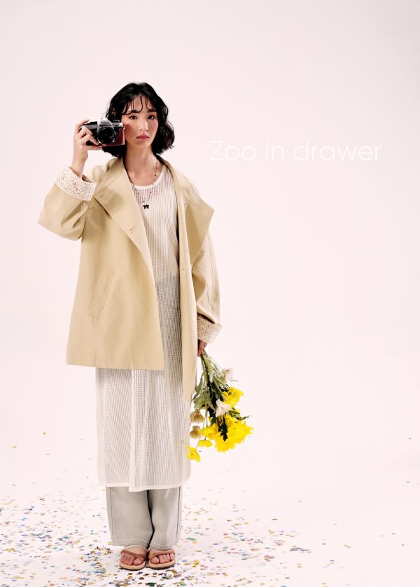 shihslica [ 反摺蕾絲袖口春季風衣外套 ] 3色 2503051 