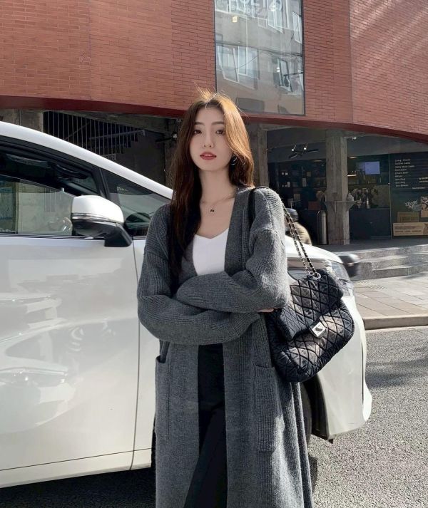 ZinD [ SALE 智希穿著款：長版針織拋袖外套 ] 2色 2603251 ZinD,zind,ZD,zooindrawer,zoo in 抽屜,抽屜動物園,丹寧,裙子,裙子富翁,洋裝,韓國襪子,年終慶,雙11,雙12,黑五,永恆慶,合購價,自訂,春裝,Tshirt