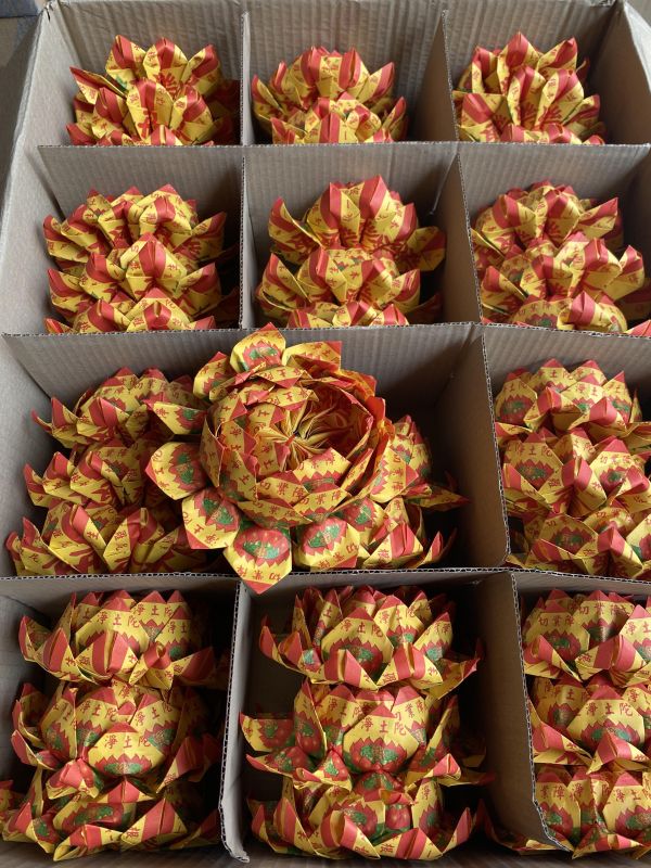 【整件】往生蓮花＊花頭１０８朵＊九轉蓮花．做七頭七．百日金紙．入殮用．誠意滿．往生祭祀祖先用品．掃墓祭祖 整件＊往生蓮花