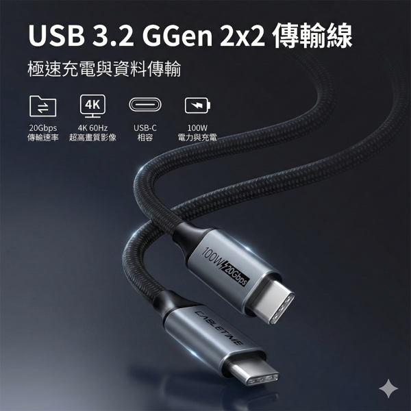 [CABLETIME] 4K60Hz TYPE-C 影音傳輸線 