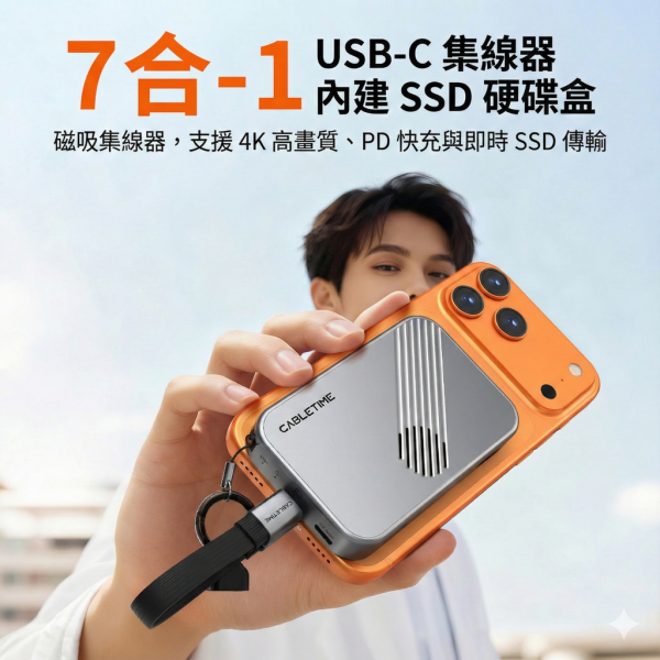 [CABLETIME] 7合1 多功能外接磁吸HUB 