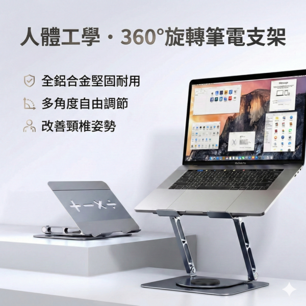 [CABLETIME] 旋轉筆電支架 