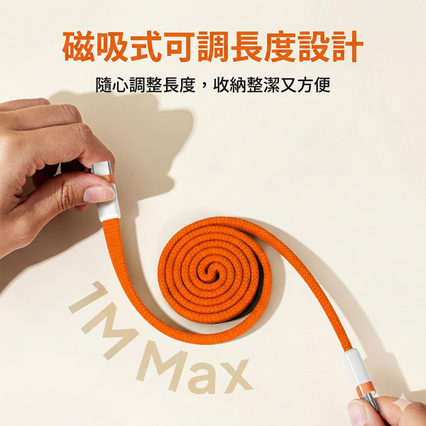 [CABLETIME] 100W TYPE-C 磁吸充電線 