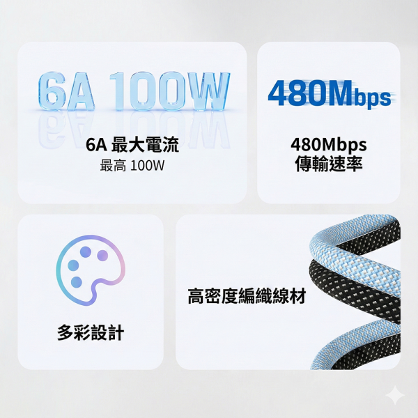 [CABLETIME] 6A USB TO TYPE-C 充電線 