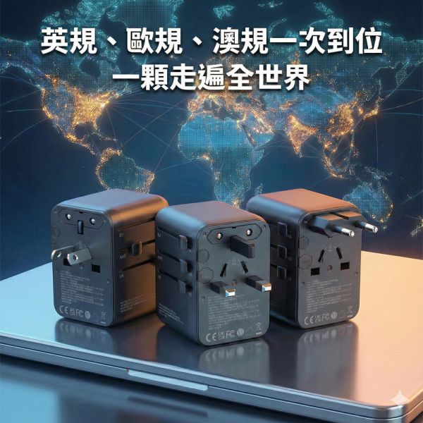 【CREATOR】70W旅行萬用轉接頭(PD快充 氮化鎵 一年保固) 旅行轉接頭、萬用轉接頭、100W快充、伸縮充電線、雙AC插座、USB充電器、Type-C快充、旅遊充電器、全球轉接頭、出國轉接頭、旅行充電器、多孔快充轉接器