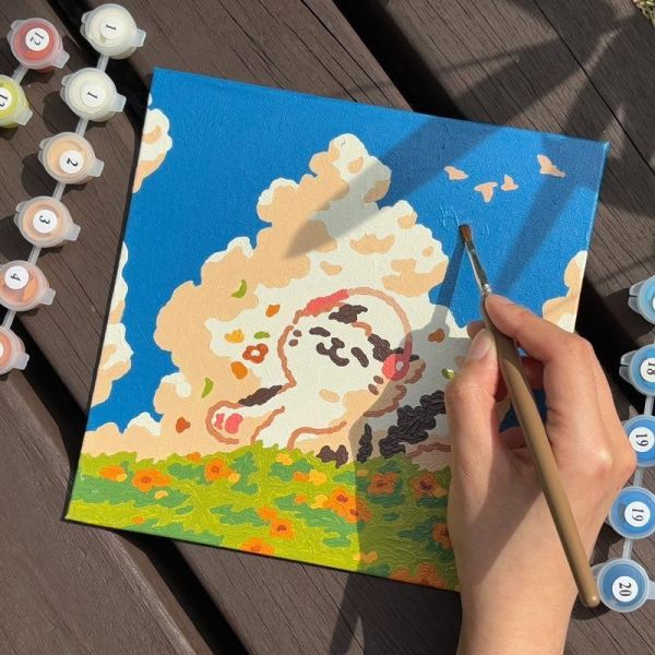 【We Make Painting｜數字填色油畫】零基礎油畫！跟著數字簡單填色，來場成年人的浪慢獨白 