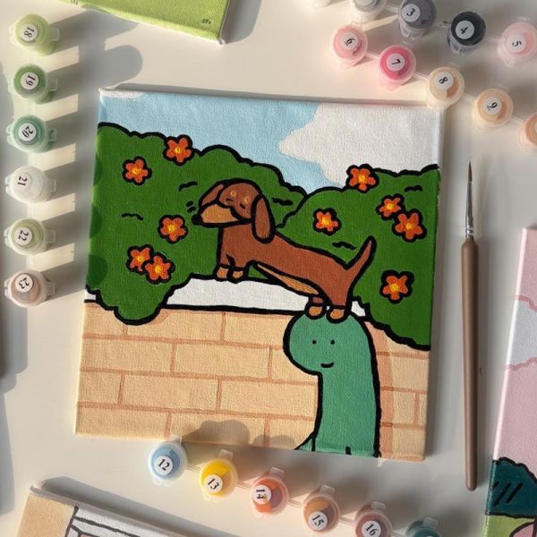【We Make Painting｜數字填色油畫】零基礎油畫！跟著數字簡單填色，來場成年人的浪慢獨白 