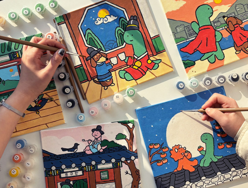 【We Make Painting｜數字填色油畫】零基礎油畫！跟著數字簡單填色，來場成年人的浪慢獨白 