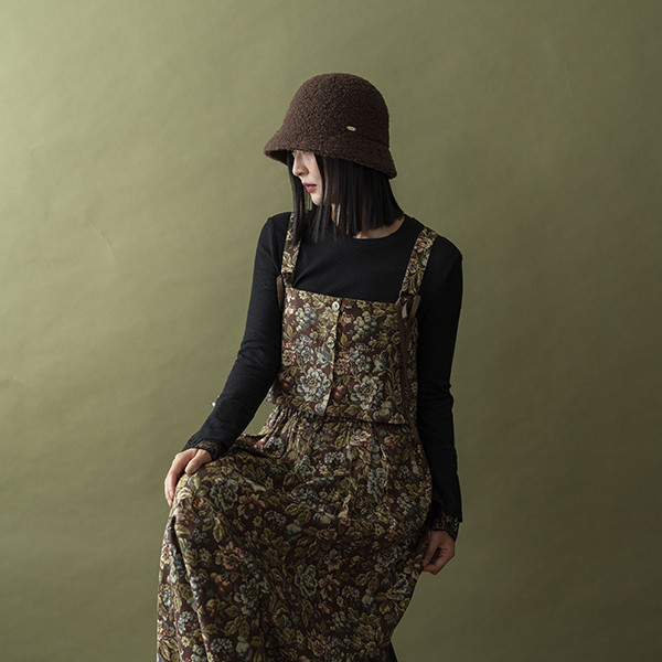 日系暖暖泰迪熊短毛漁夫帽-巧克 質感女帽,設計師女帽,法式女帽