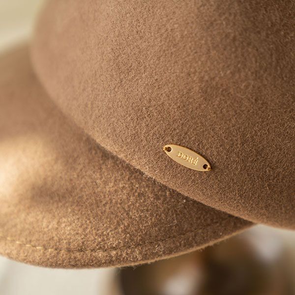 簡約挺版馬術羊毛帽-駝色 質感女帽,設計師女帽,法式女帽, 針織帽