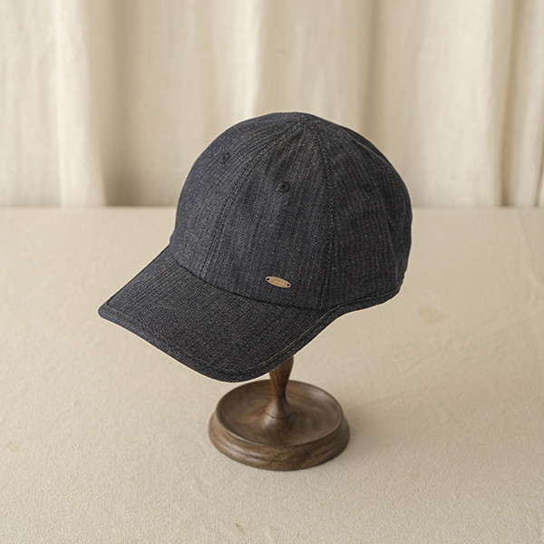 帥氣牛仔藍紋鴨舌帽 質感女帽,設計師女帽,法式女帽