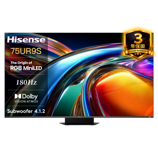 85UR9S【Hisense海信】85吋4K RGB-MiniLED玲瓏真彩背光 180Hz黑曜屏Ultra 連網液晶顯示器 85UR9S【Hisense海信】85吋4K RGB-MiniLED玲瓏真彩背光 180Hz黑曜屏Ultra 連網液晶顯示器