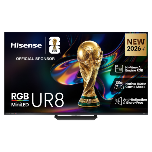65UR8S【Hisense海信】65吋 RGB MiniLED 4K 原生180Hz 黑曜屏 AI電視 65U7Q【Hisense海信】65吋 4K ULED 超畫質電視 AI芯片 超廣角 量子點 Mini LED電視