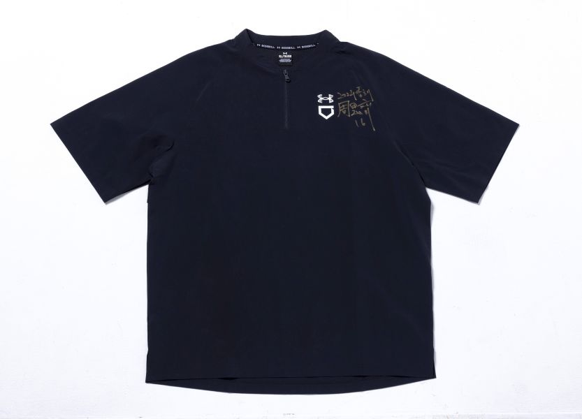 2024年Under Armour周思齊春訓親簽風衣-02 周思齊,中華職棒,親簽版,短袖風衣,棒球,球員,中信兄弟