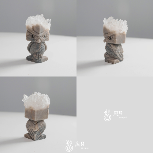 精雕白水晶貓頭鷹 