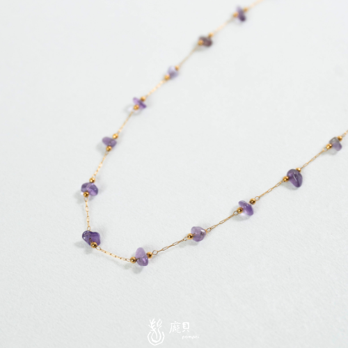 紫水晶項鍊設計款 