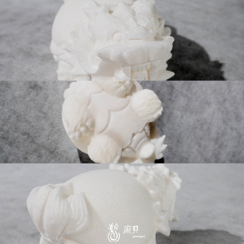 漢白玉精雕龍龜 