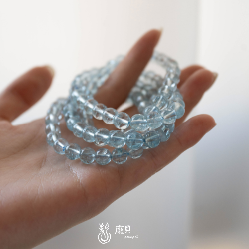 藍托帕石｜水晶手串 