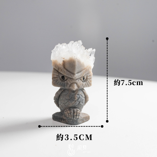 精雕白水晶貓頭鷹 