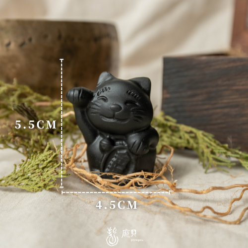 黑曜石招財貓 