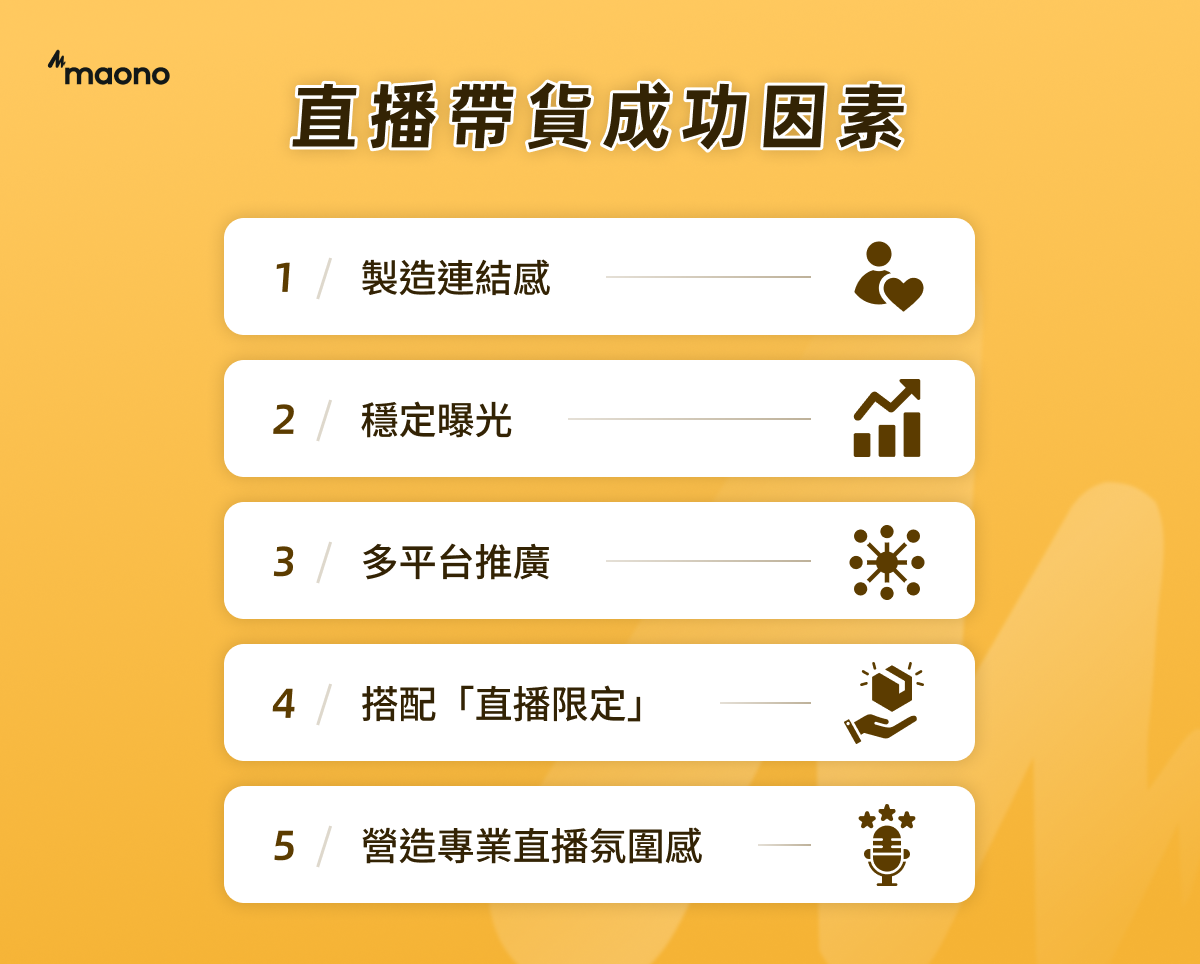 直播帶貨成功因素