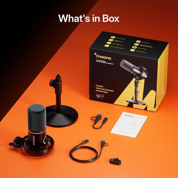 Maono 閃克 | PD200W 無線專業動圈麥克風 MAONO,PD200W,MAONO麥克風,USB動圈麥克風,直播麥克風推薦,Podcast麥克風,錄音麥克風,降噪麥克風,實況主設備,Youtuber麥克風,專業收音設備,Podcast